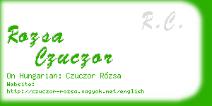 rozsa czuczor business card